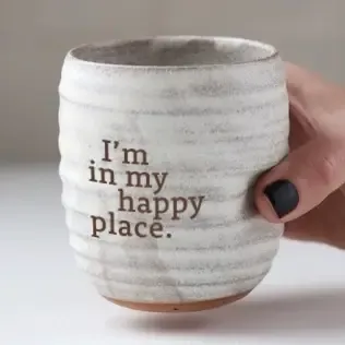 I'm In My Happy Place Everyday Tumbler in Cream