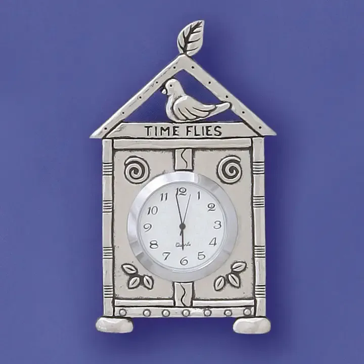 Time Flies Desk Clock