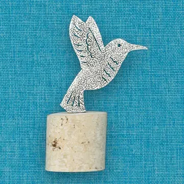 Hummingbird on Birch Sculpture
