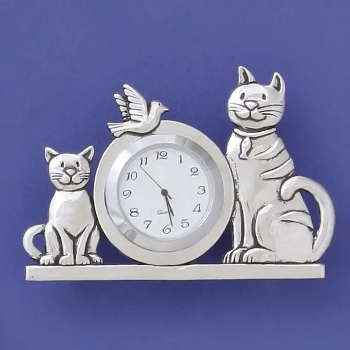 Cat Desk Clock
