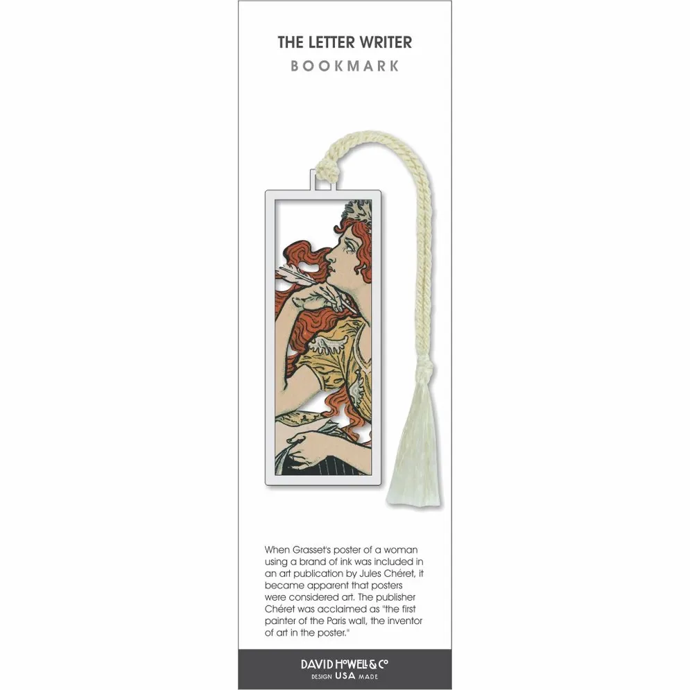 The Letter Writer Metal Bookmark, MADE in USA