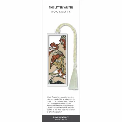 The Letter Writer Metal Bookmark, MADE in USA