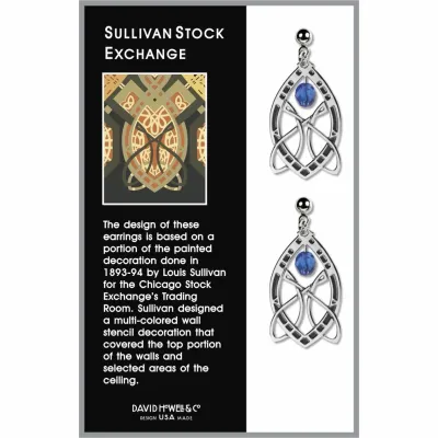 Sullivan Stock Exchange Sapphire Earrings, MADE in USA