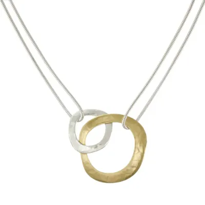 Interlocking Wide Rings Necklace