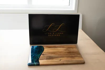 Breadboard 12"x18" Northern Lights Accented Resin