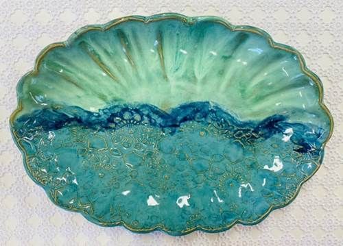 Lg Oval Scallop Platter