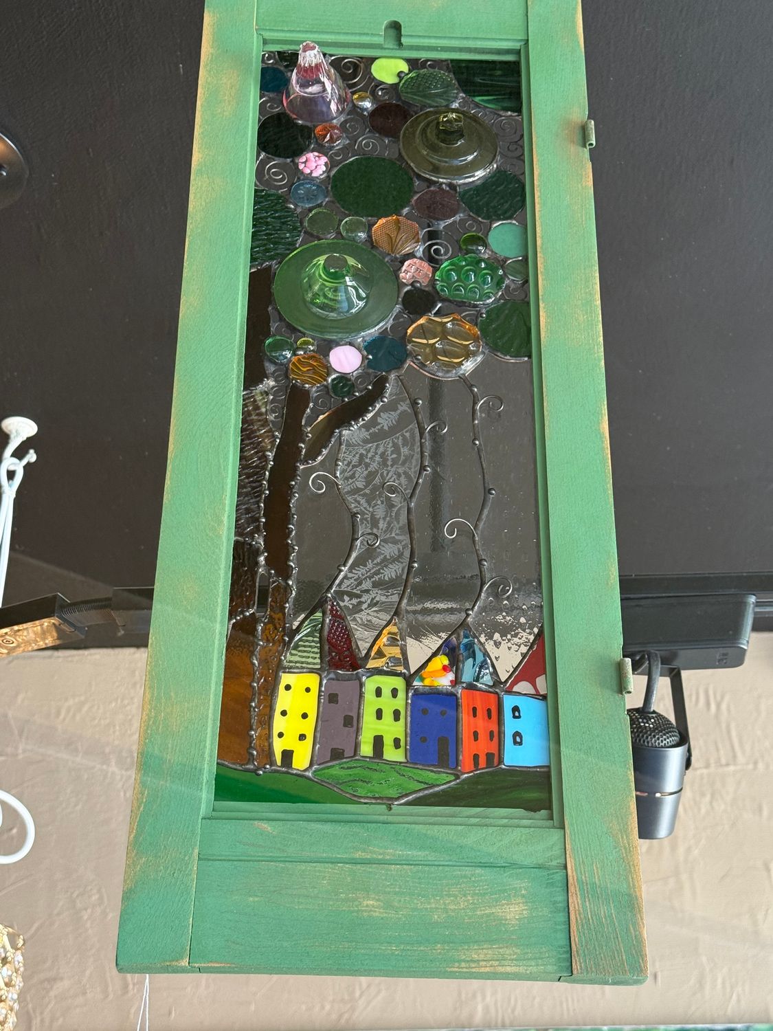 Faerie Village green frame 10"x28"