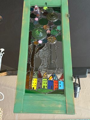 Faerie Village green frame 10"x28"