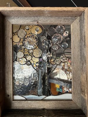 Barnwood Frame One season Tree 15"x18"