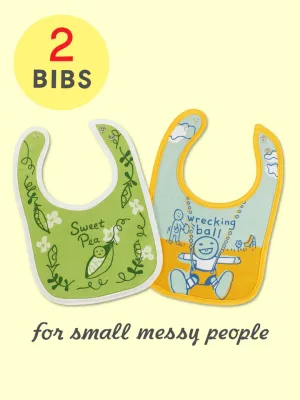 Sweet Pea/Wreck Ball Baby Bibs