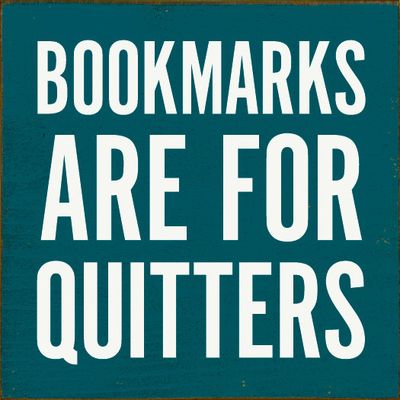 Bookmarkers Are For Quitters Old Peacock
