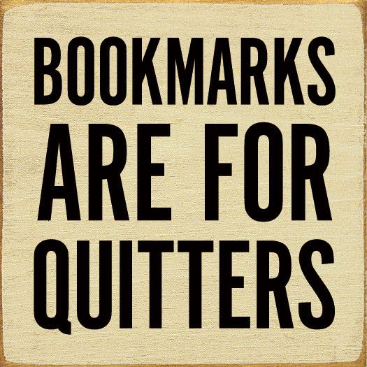 Bookmarkers Are For Quitters Old Cream