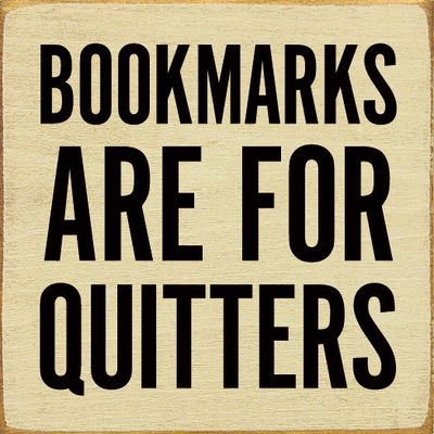Bookmarkers Are For Quitters Old Cream