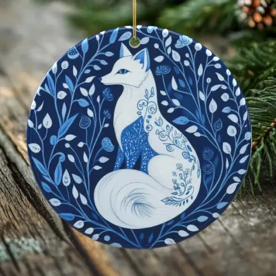 Whimsical Fox Ornament Holiday Merch FINAL