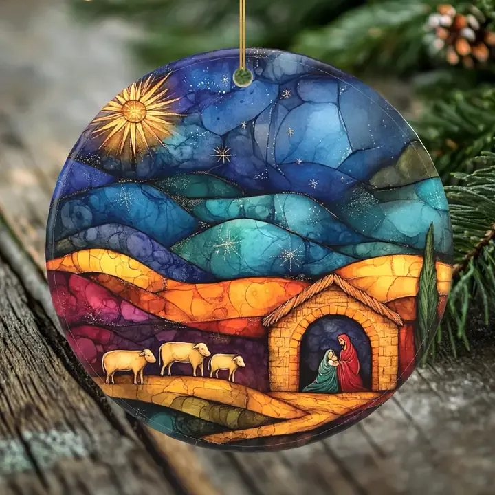 Nativity Scene Ornament Holiday Merch FINAL