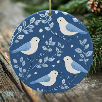 Winter Birds Ornament Holiday Merch FINAL