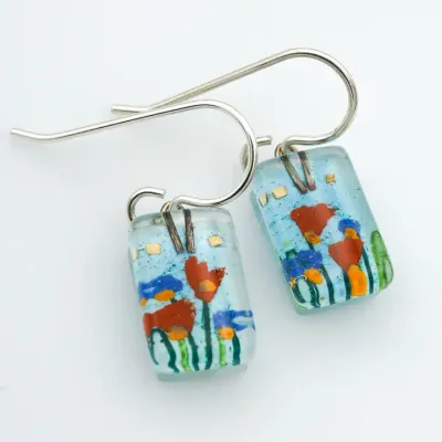 Stream Flowers Sm Drops Dangle Earrings