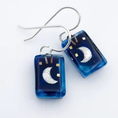 Blue Moon Drops Dangle Earrings