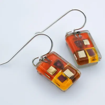 Santa Fe Square Drops Dangle Earrings