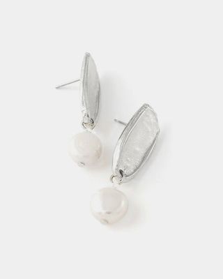 Ophira Pearl and Silvery Earrings