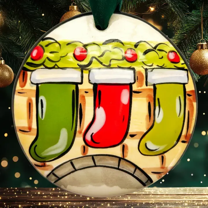 Stockings Fireplace Christmas Ornament HOLIDAY MERCH FINAL