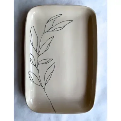 Olive rounded tray