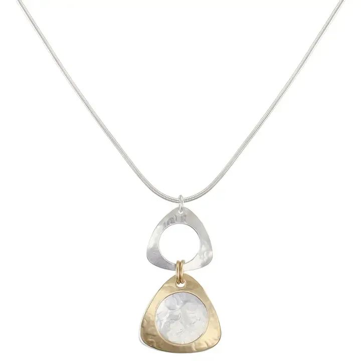 Rounded Cutout Triangles Necklace
