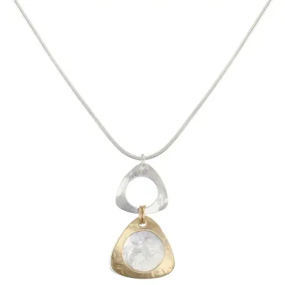 Rounded Cutout Triangles Necklace