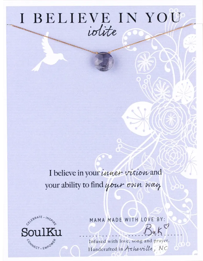 Iolite Beam Necklace for I Believe in You