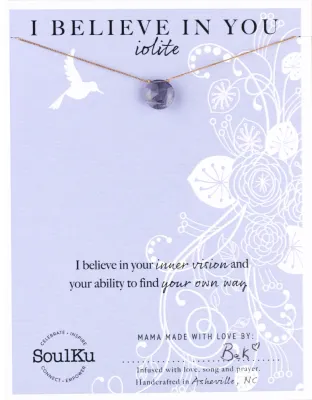 Iolite Beam Necklace for I Believe in You