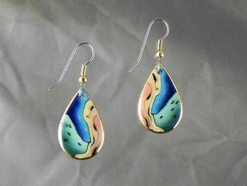 Salmon Dangle Earring