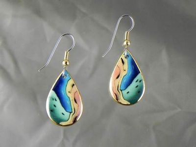 Salmon Dangle Earring