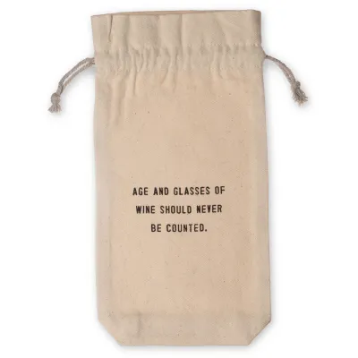 Age and Glasses Wine Bag