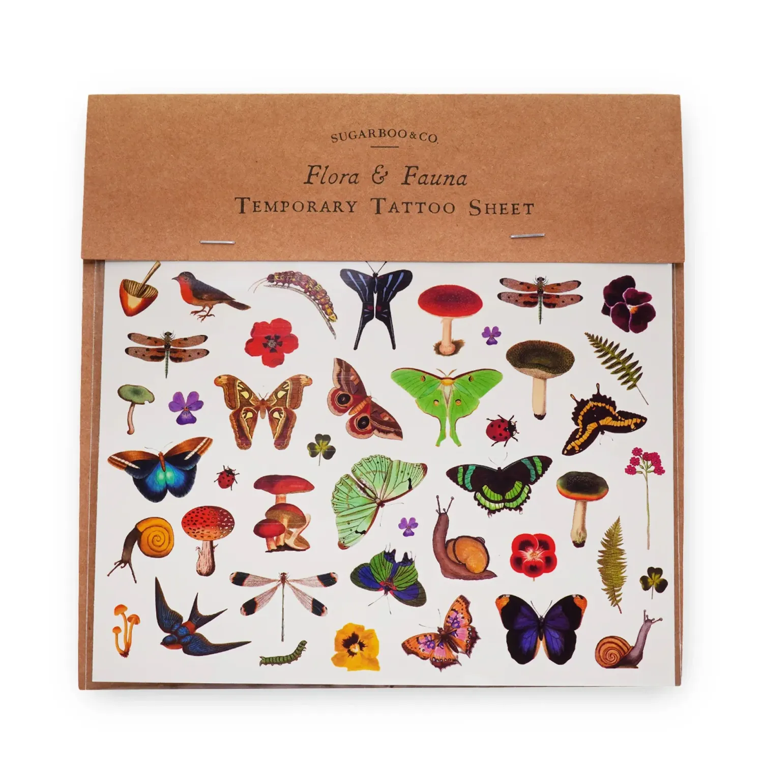 Butterfly and Moth Stickers - Assorted Set of 100