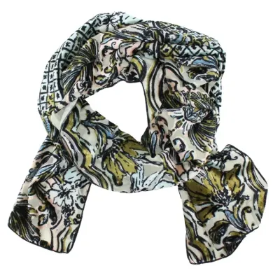 Burnout Velvet Scarf - A981 | Pink
