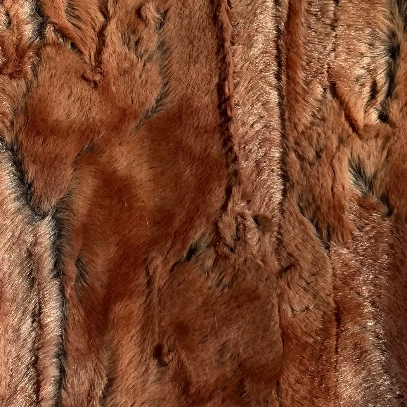 Faux Fur Oblong Scarf - 62 | Copper