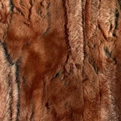 Faux Fur Oblong Scarf - 62 | Copper