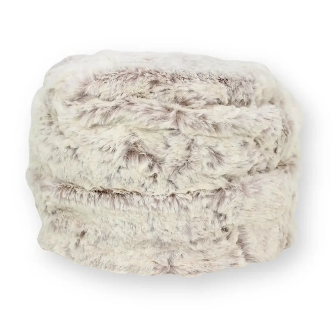 Faux Fur Hat - 63 | Taupe + Ivory