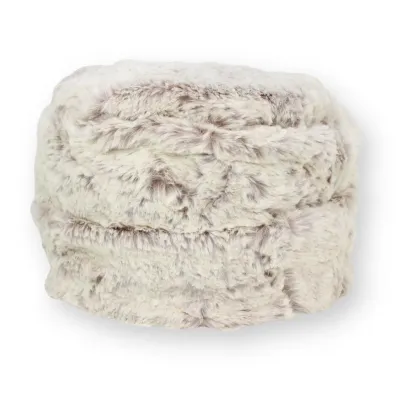 Faux Fur Hat - 63 | Taupe + Ivory