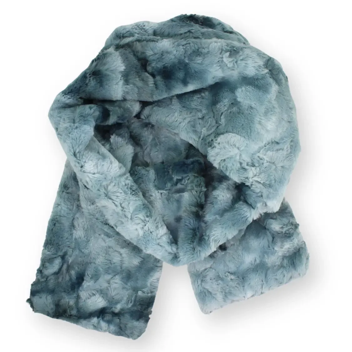 Faux Fur Oblong Scarf - 66 | Ocean