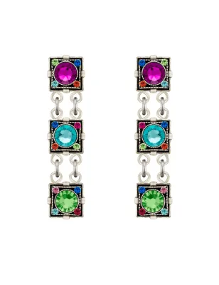 E698P-MC Architectural 3 Tier Post Earring