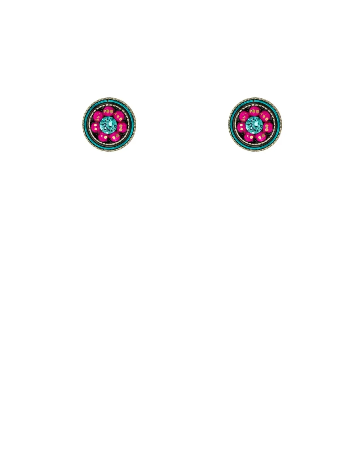 E942P-LT Scalloped Flower Stud Post Earring