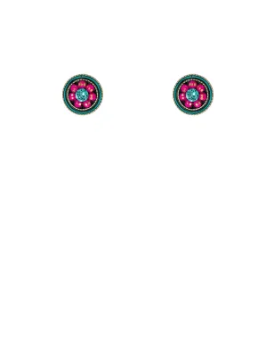 E942P-LT Scalloped Flower Stud Post Earring