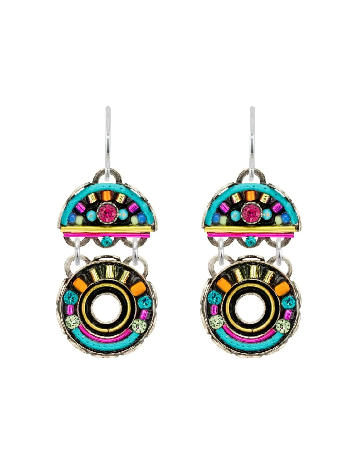 E677-MC Cirque 2 Tier Earrings