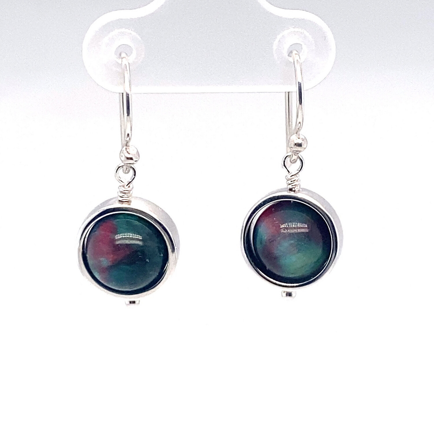 Green Tigers Eye Earrings