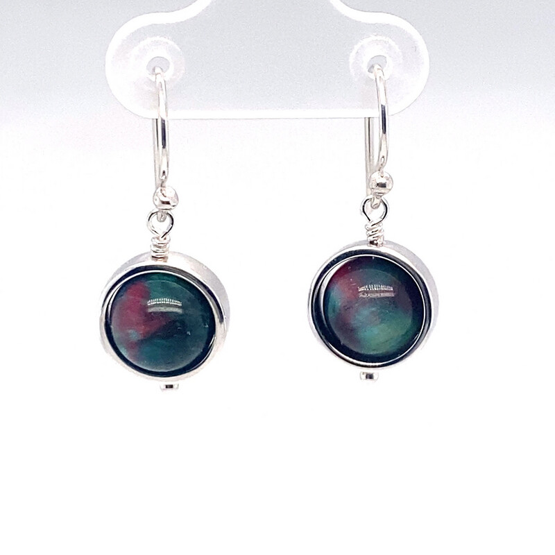 Green Tigers Eye Earrings