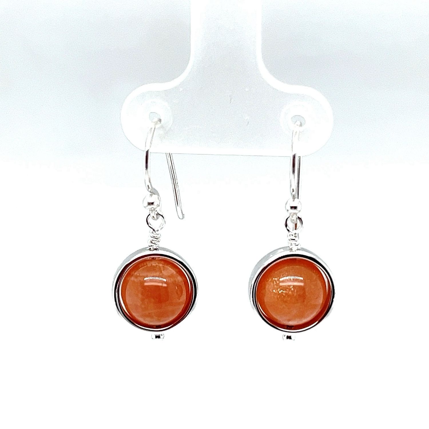 Peach Sunstone Earrings