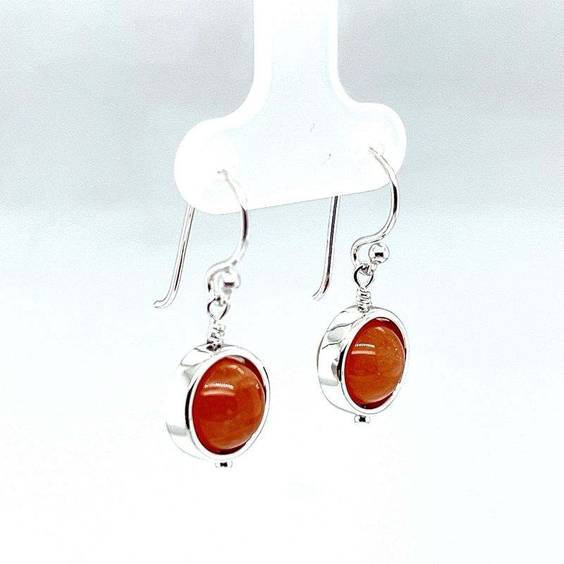 Peach Sunstone Earrings