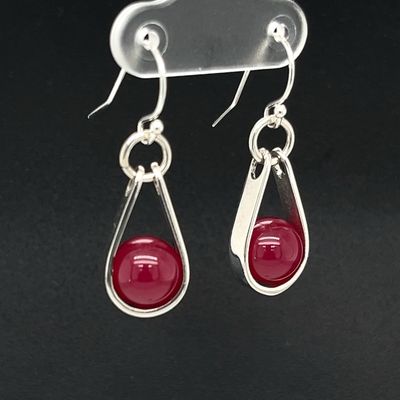 Ruby Teardrop Earrings