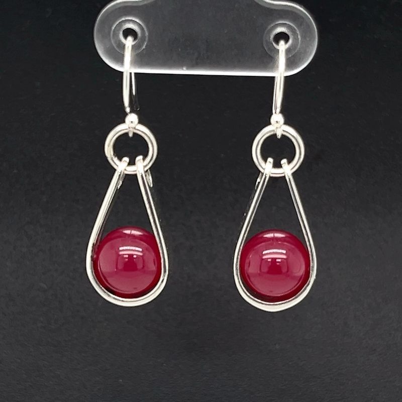 Ruby Teardrop Earrings